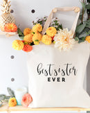 Best Sister Ever Cotton Canvas Tote Bag
