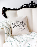 Naughty Christmas Holiday Pillow Cover