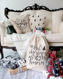 Naughty Christmas Holiday Pillow Cover