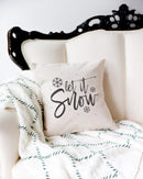 Let It Snow Christmas Holiday Pillow Cover