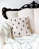 Christmas Trees Cotton Canvas Holiday Pillow Cover