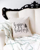 Happy Holidays Christmas Pillow Cover