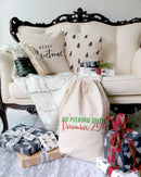 Merry Christmas Cotton Canvas Holiday Pillow Cover