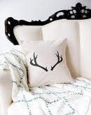 Deer Antler Christmas Holiday Pillow Cover