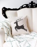 Reindeer Christmas Holiday Pillow Cover