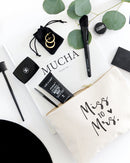 Miss to Mrs. Cotton Canvas Cosmetic Bag