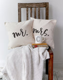 Mr. and Mrs. Pillow Covers, 2-Pack