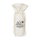 Let It Snow, We've Got Merlot Christmas Canvas Wine Bag