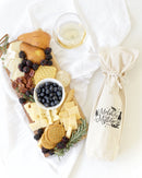 Merlot and Mistletoe Christmas Cotton Canvas Wine Bag