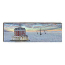 New London Ledge Lighthouse Home Decor Art Print on Real Wood
