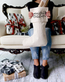 Baby's First Christmas Cotton Canvas Stocking