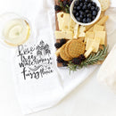 Pine Trees, Winter Breeze and Fuzzy Fleece Christmas Kitchen Tea Towel
