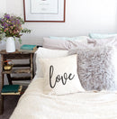 Love Cotton Canvas Pillow Cover