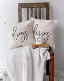 Hugs and Kisses Pillow Cover, 2 Pack
