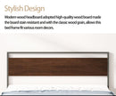 Ceres Queen Size Metal Platform Bed Frame with Wooden Headboard and Footboard, Mattress Foundation, No Box Spring Needed, Large Under Bed Storage, Non-Slip Without Noise, Walnut