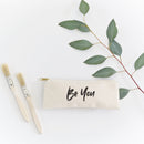 Be You Cotton Canvas Pencil Case and Travel Pouch