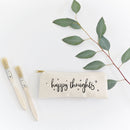 Happy Thoughts Cotton Canvas Pencil Case and Travel Pouch