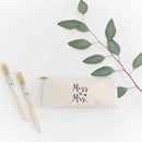 Miss to Mrs. Cotton Canvas Pencil Case and Travel Pouch