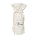 Mr. & Mrs. with Last Name Cotton Canvas Wine Bag