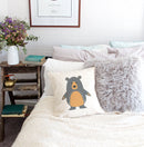 Bear Cotton Canvas Pillow Cover