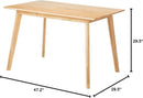 FSC Certified Solid Wood Rectangular Dining Table Seats Four Natural Finish