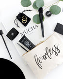 Fearless Cotton Canvas Cosmetic Bag