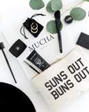 Sun's Out Buns Out Cotton Canvas Cosmetic Bag