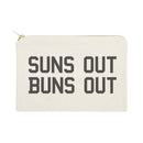 Sun's Out Buns Out Cotton Canvas Cosmetic Bag