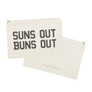 Sun's Out Buns Out Cotton Canvas Cosmetic Bag