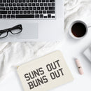 Sun's Out Buns Out Cotton Canvas Cosmetic Bag