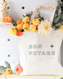 Bon Voyage Cotton Canvas Tote Bag