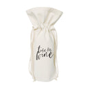 Time for Wine Cotton Canvas Wine Bag
