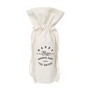 Happy in the Haze of a Drunken Hour Cotton Canvas Wine Bag