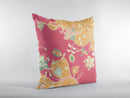 18" Orange Red Garden Indoor Outdoor Throw Pillow