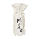 Mr. & Mrs. Canvas Wine Bag