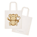 Monkey Cotton Canvas Tote Bag