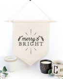 Merry and Bright Hanging Wall Banner