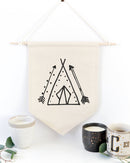 Tee Pee Tribal Hanging Wall Banner
