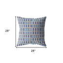 18" Blue Gray Spades Indoor Outdoor Throw Pillow