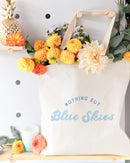 Nothing but Blue Skies Cotton Canvas Tote Bag