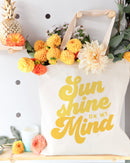 Sun Shine on My Mind Cotton Canvas Tote Bag