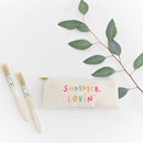 Summer Lovin' Cotton Canvas Pencil Case and Travel Pouch