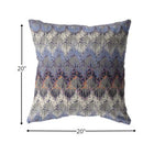 18” Blue Gray Hatch Indoor Outdoor Throw Pillow