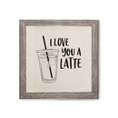 I Love You a Latte Canvas Kitchen Wall Art