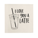 I Love You a Latte Canvas Kitchen Wall Art