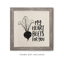 My Heart Beets for You Canvas Kitchen Wall Art