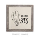 Oh Kale Yes Canvas Kitchen Wall Art