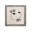 Olive You Canvas Kitchen Wall Art