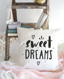 Sweet Dreams Baby Cotton Canvas Pillow Cover