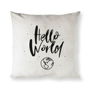 Hello World Baby Cotton Canvas Pillow Cover